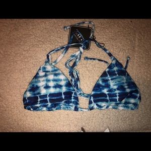 Blue bikini top
